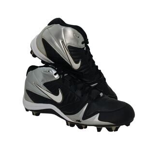 NIKE SPEEDLAX PLUS Mens Black & Silver Lacrosse Cleats - Size: 12